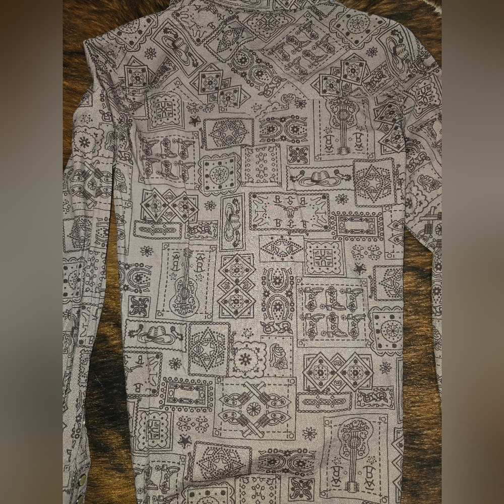 Brown Western Rodeo Shirt - Picture 2 of 4